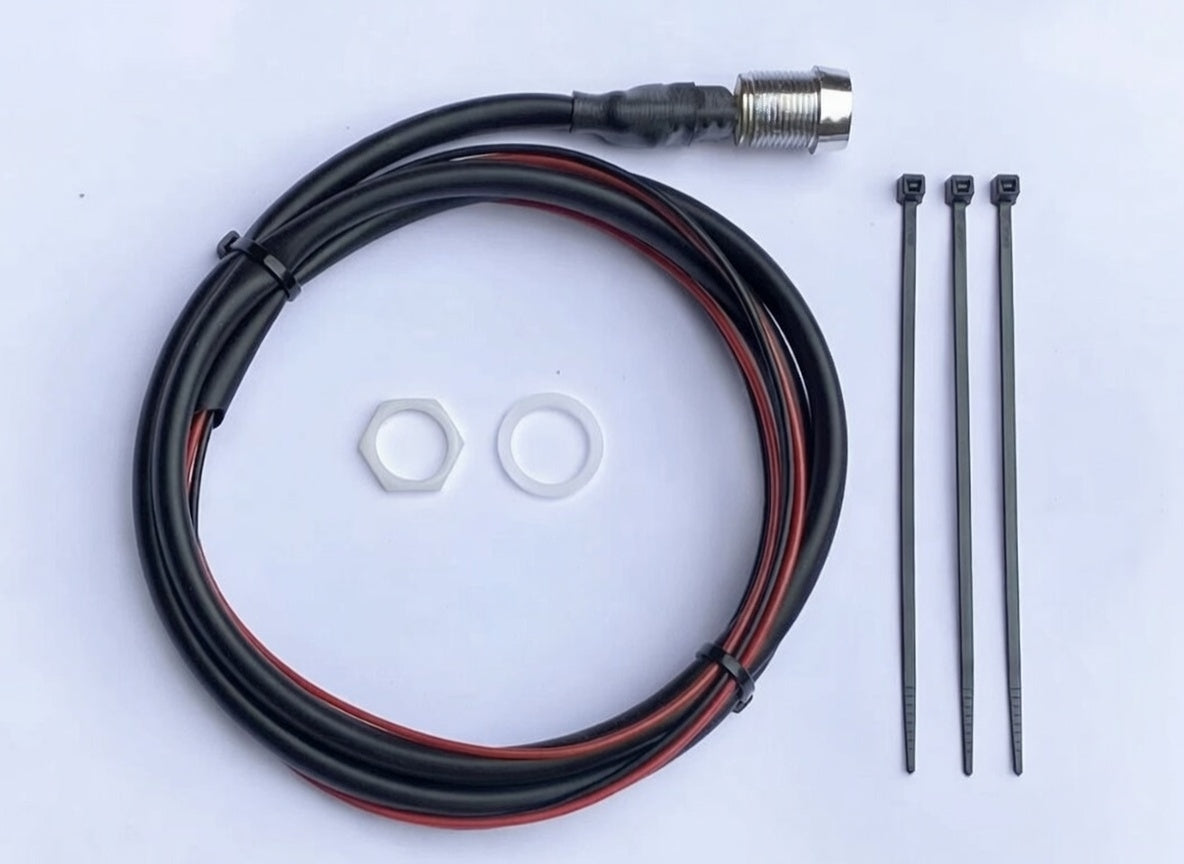 LED MOTORCYCLE / BIKE Battery level Alternator Charge monitor 10mm Chrome Silver