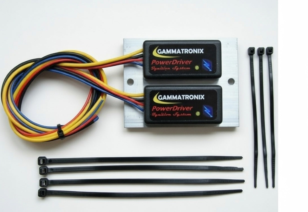Powerdriver 12 Volt NEGATIVE earth Twin/Four Cylinder Motorcycle Electronic Ignition System Kit 12v volt
